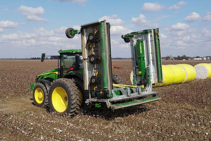 30ft Major Cyclone Missouri cotton crop shredder;