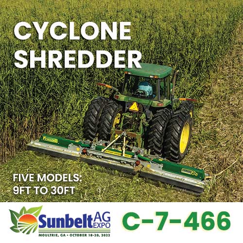 18ft Cyclone on corn, Sunbelt Ag Expo